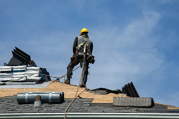 Professional Gutter Installation technician working in Bradenville, PA